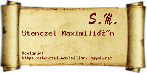 Stenczel Maximilián névjegykártya